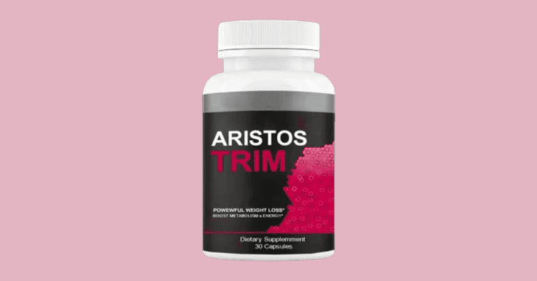 Aristos Trim dietary supplement bottle for powerful weight loss and metabolism boost with 30 capsules
