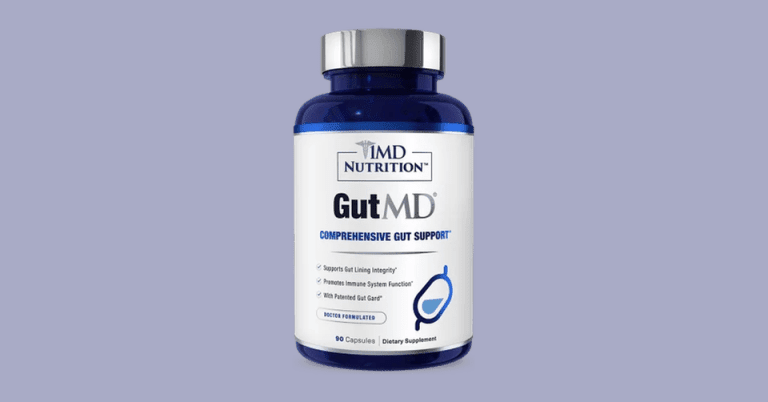 1MD Nutrition GutMD comprehensive gut support dietary supplement 90 capsules bottle for gut health review