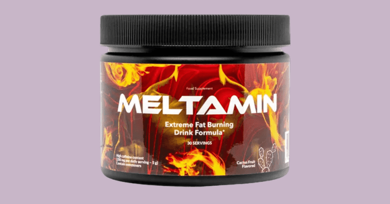 Meltamin extreme fat burning drink formula supplement jar with cactus fruit flavor 30 servings