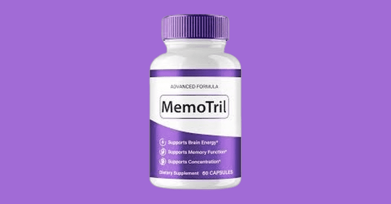 MemoTril advanced formula dietary supplement bottle supporting brain energy memory function and concentration 60 capsules