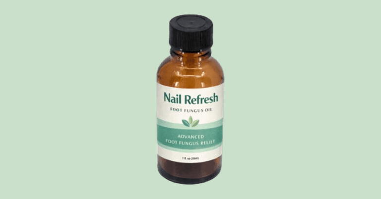 Nail Refresh Foot Fungus Oil bottle with advanced foot fungus relief formula in amber glass dropper bottle