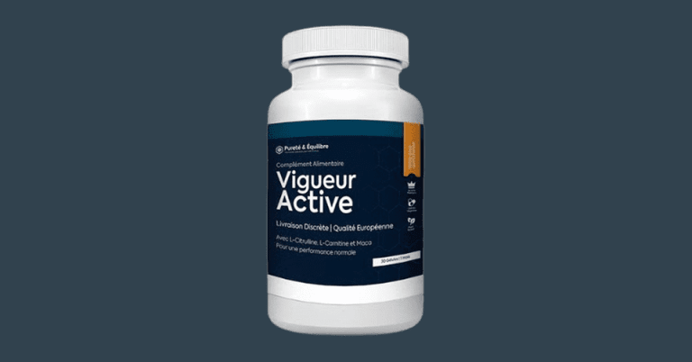 VigueurActive supplement bottle with L-Citrulline L-Carnitine and Maca for performance support by Pureté & Équilibre