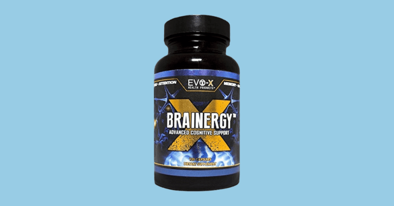 Brainergy X advanced cognitive support supplement by Evo-X Health Products 120 capsules dietary supplement bottle