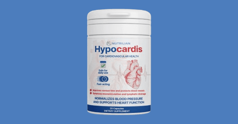 Hypocardis cardiovascular health dietary supplement capsules by Nutrilian for blood pressure support and heart function
