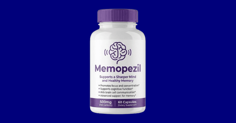 Memopezil dietary supplement bottle 500mg 60 capsules for sharper mind memory and cognitive function support