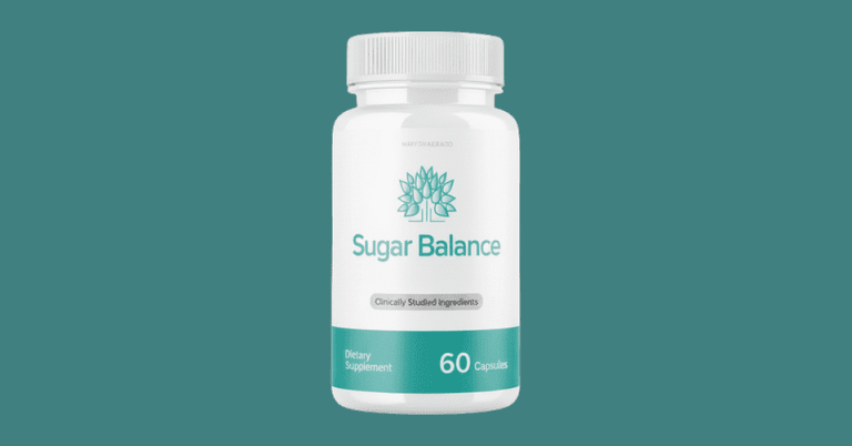 Sugar Balance dietary supplement bottle with 60 capsules and clinically studied ingredients for blood sugar support