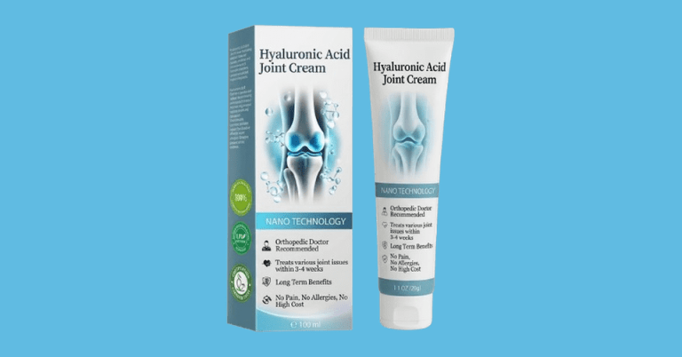 Veluflex Hyaluronic Acid Joint Cream box and tube with nano technology formula for joint pain relief